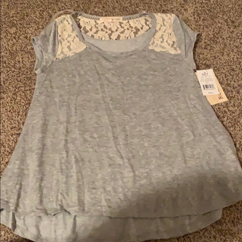 Gray and lace T-shirt